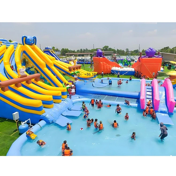

Commercial Large Water Entertainment Equipment Swimming Pool Slidef Inflatable Water Park
