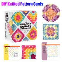 50 Mix & Matchs Designs Crochet Cards DIY Knitted Pattern Cards Set Granny Square Card Deck for Beginners Deck Knitting Kit