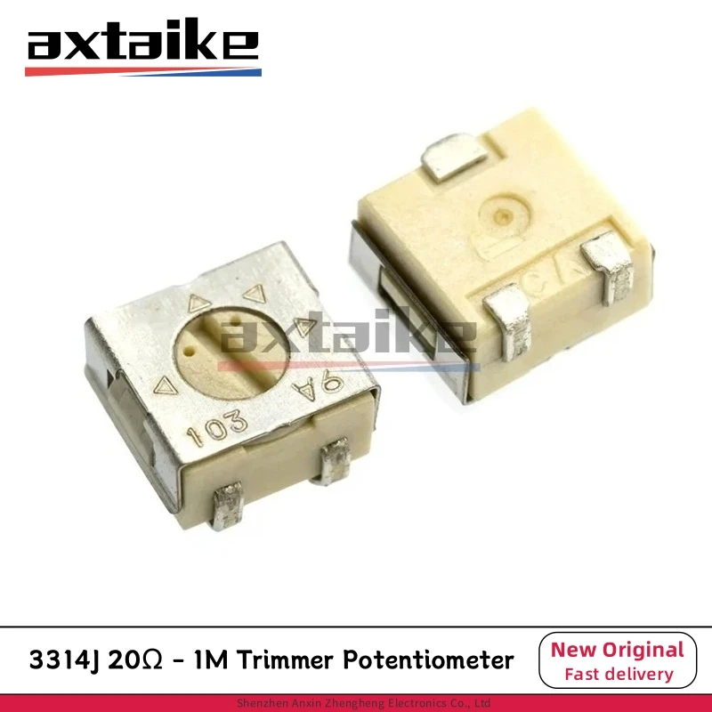 10PCS 3314 3314J 1K 5K 10K 20K 50K 100K Ohm SMD Precision Adjustable Resistance Trimmer Potentiometer 501 102 502 103 203 503