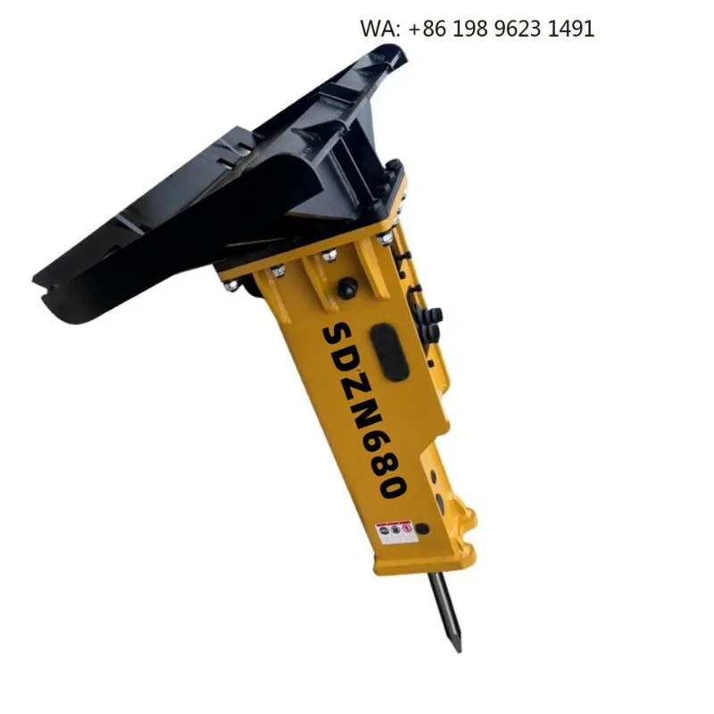 Silenced Operation Hydraulic Breaker Wear Resistant Concrete Stone Chisel Tool 1-3 Ton Backhoe Mini Excavator