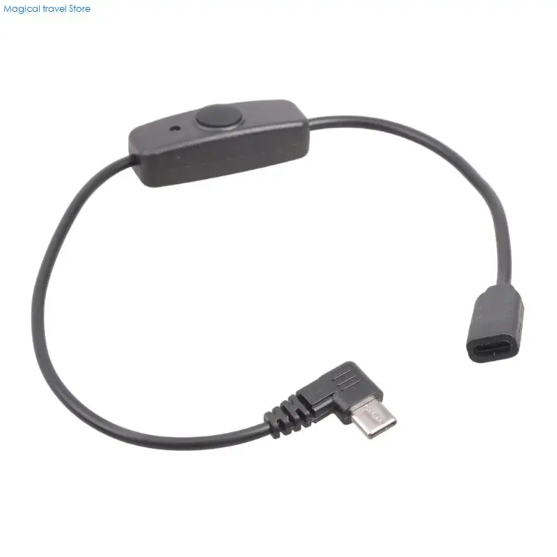 N2UB Charging Only Extension Cable 90 Degree Accent Power Switching Cord For Electronics Lamp Fan Headphones