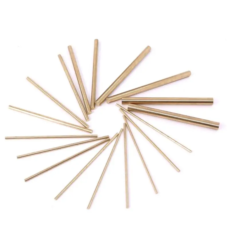 Imagem -03 - Rodada Barra de Latão para Punho de Faca Handle Part Acessórios Faça Você Mesmo Diâmetro 1.620 mm Comprimento 100450 mm 110 Pcs