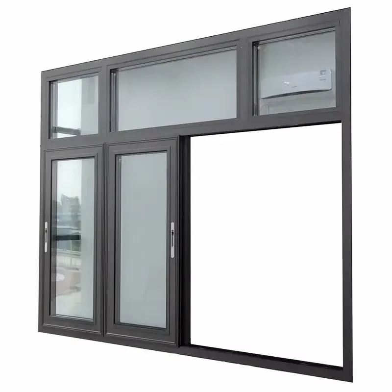 Double Glazed Sliding Windows Customizable Modern Design Aluminium Alloy Sash Slider Window