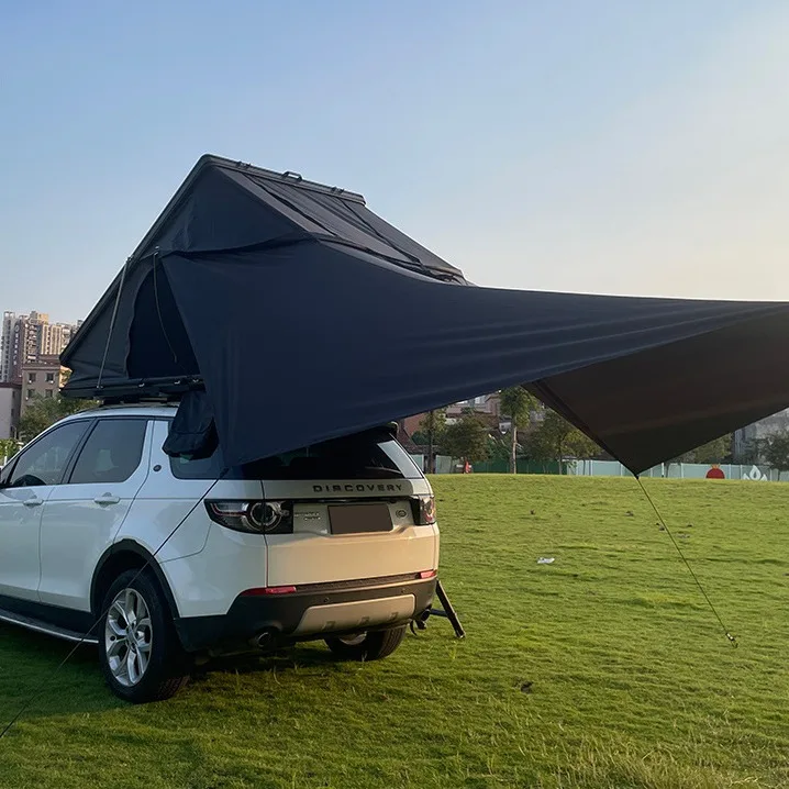 Auto Hydraulic Triangle Roof Tent Foldable Aluminum Alloy for SUV Off-Road Camping