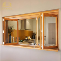 Sixinalu Folding Sliding Windows Waterproof Bi-Fold Window Thermal Break Aluminium Double Glass Soundproof Home Decor Custom