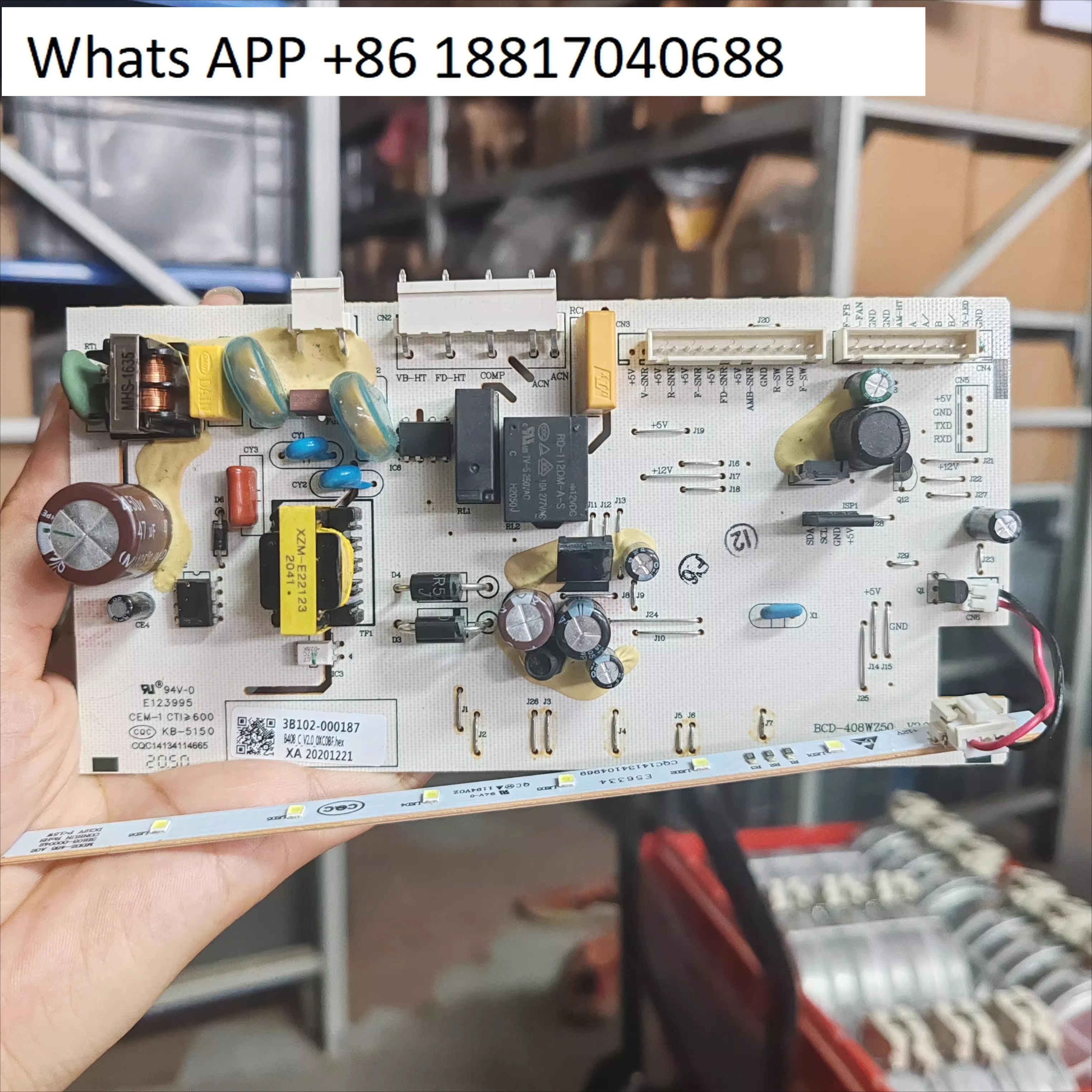 

Refrigerator BCD-408WZ50 main board R405V1-U computer version 3B102-000187 accessories main board + light board