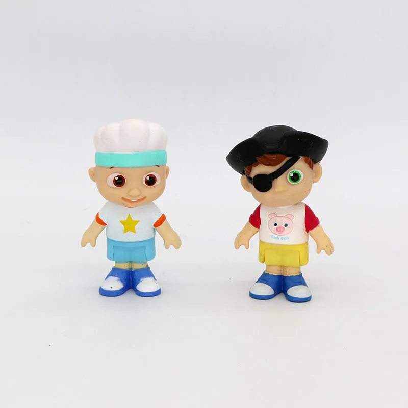 6pcs Watermelon School Bus Baby Action Figure Cartoon Anime Colletion Model Cute Family Role Play Dolls Toys Birthday Gift