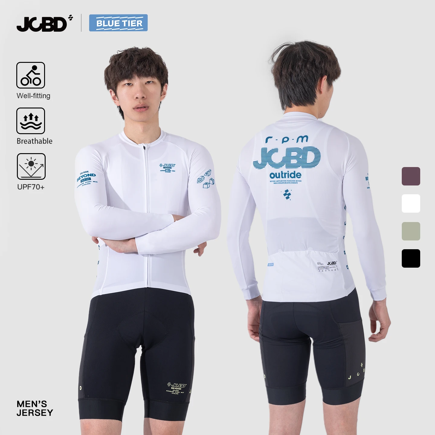 

JCBD Men's Cycling Jersey Long Sleeve Summer Spring Breathable Road Bike Clothing Long Jersey Pro Team Bicycle Cycling Clothes