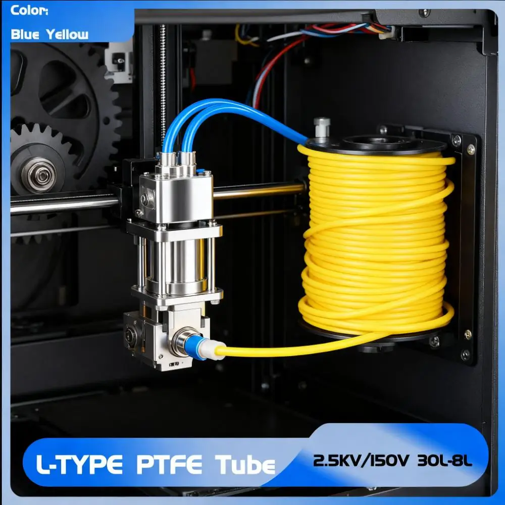 1~20 Meters Blue Yellow 30L~8L Heat Protector Temperature Corrosion Resistant Pipe F46 Insulated Capillary 150V PTFE Tube 2.5KV