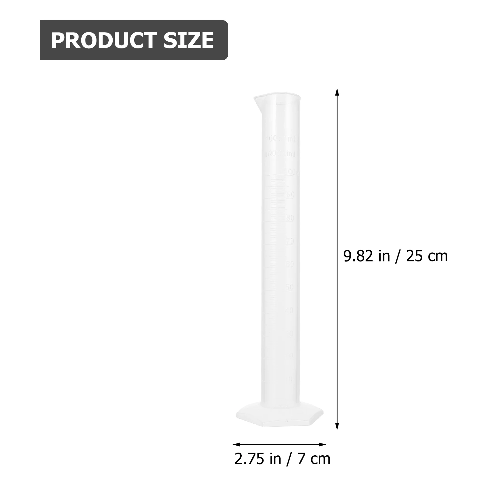 

Plastic Graduated Cylinder Set Measuring Beaker Lab Equipment Liquid Pipette Dropper 3ml Accurate Scales Stable Base Kitchen