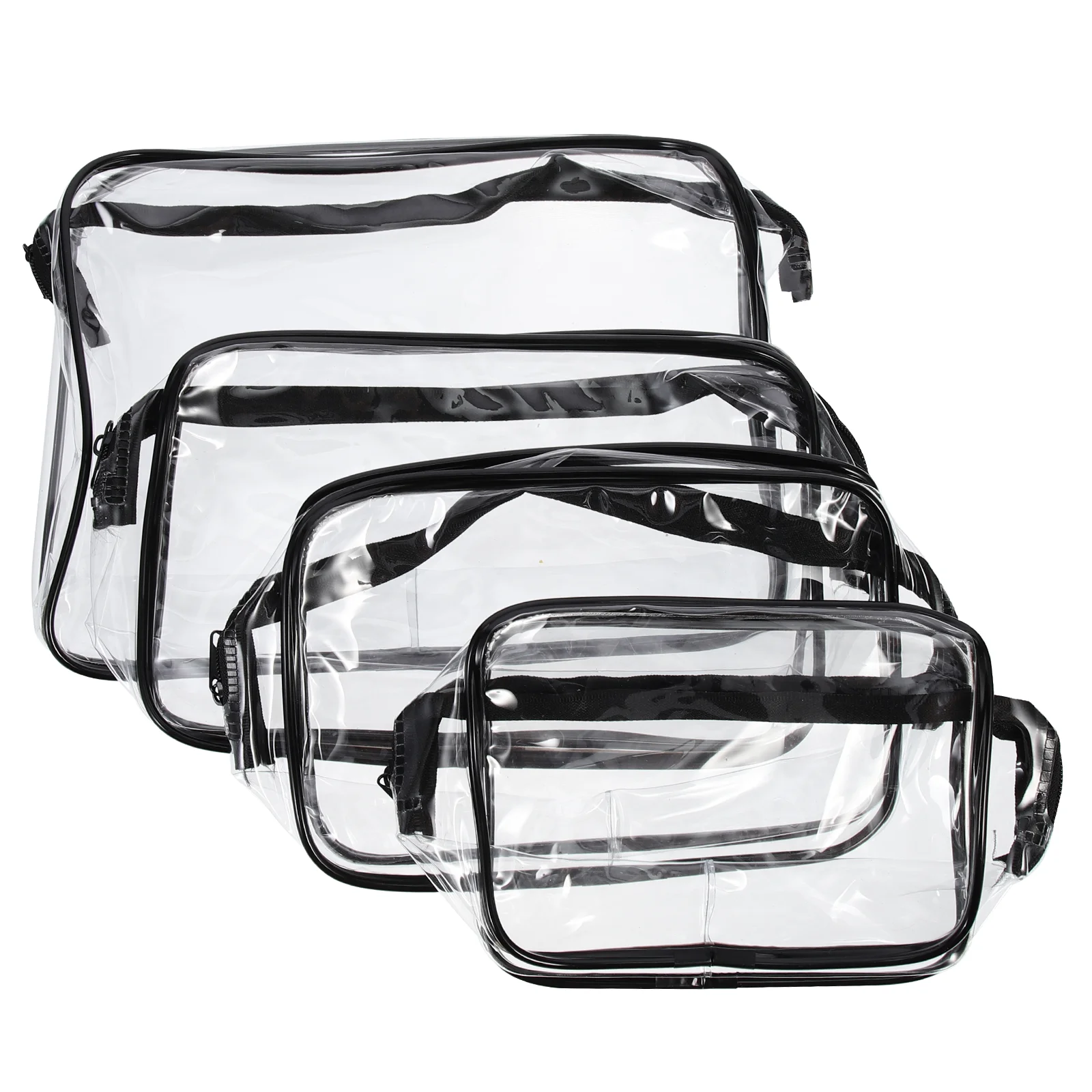 Sac Transparent en PVC pour Lavage et Stockage de Poudres, Sacs de Cosmétiques, de Toilette, de Maquillage, de Grande Capacité, pour Voyage, pour Femme et Fille