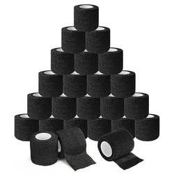 3/6/10/20/48 Black Tattoo Grip Bandage Cover Wraps Tapes Nonwoven Waterproof Self Adhesive Finger Protection Tattoo Accessories