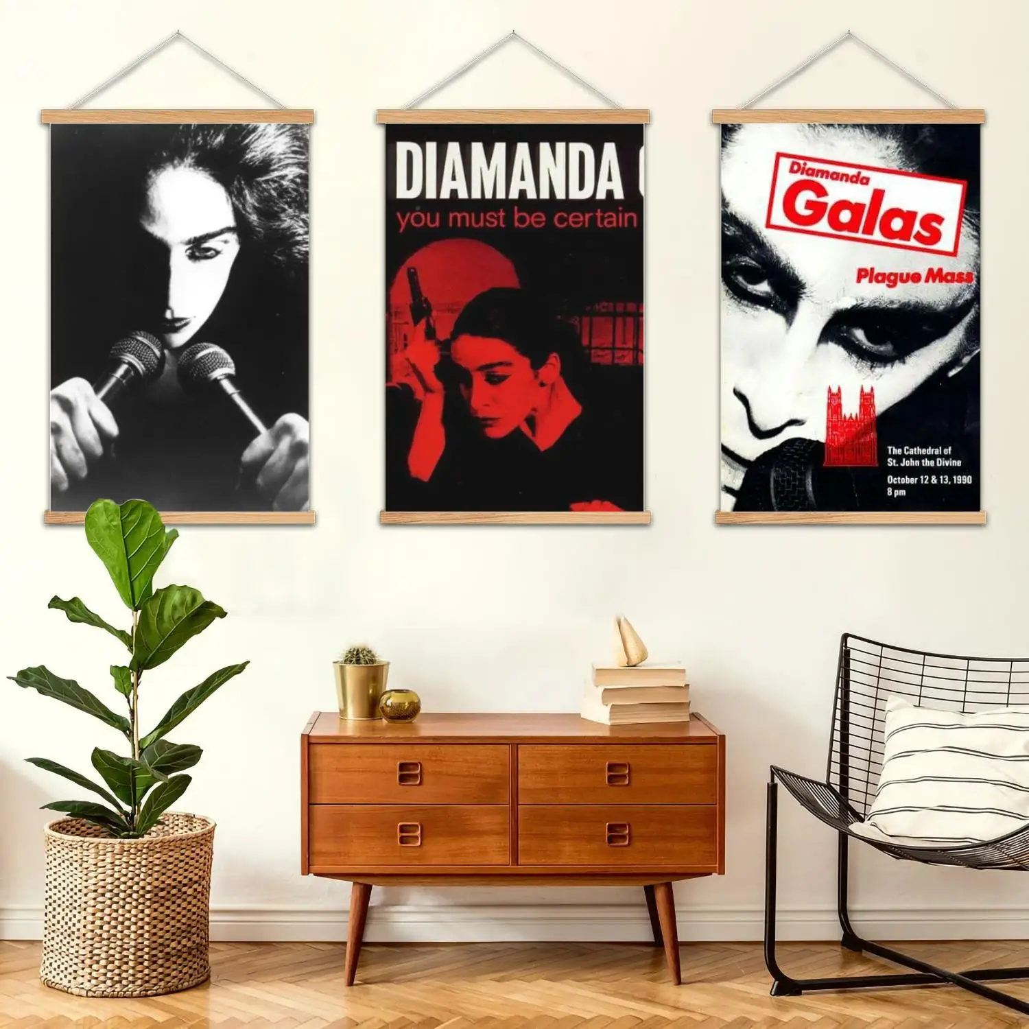 Diamanda Galas Framed Wall Painting Canvas Art Poster, Wall Art  Modern Family Bedroom Decor Posters,Decorative painting