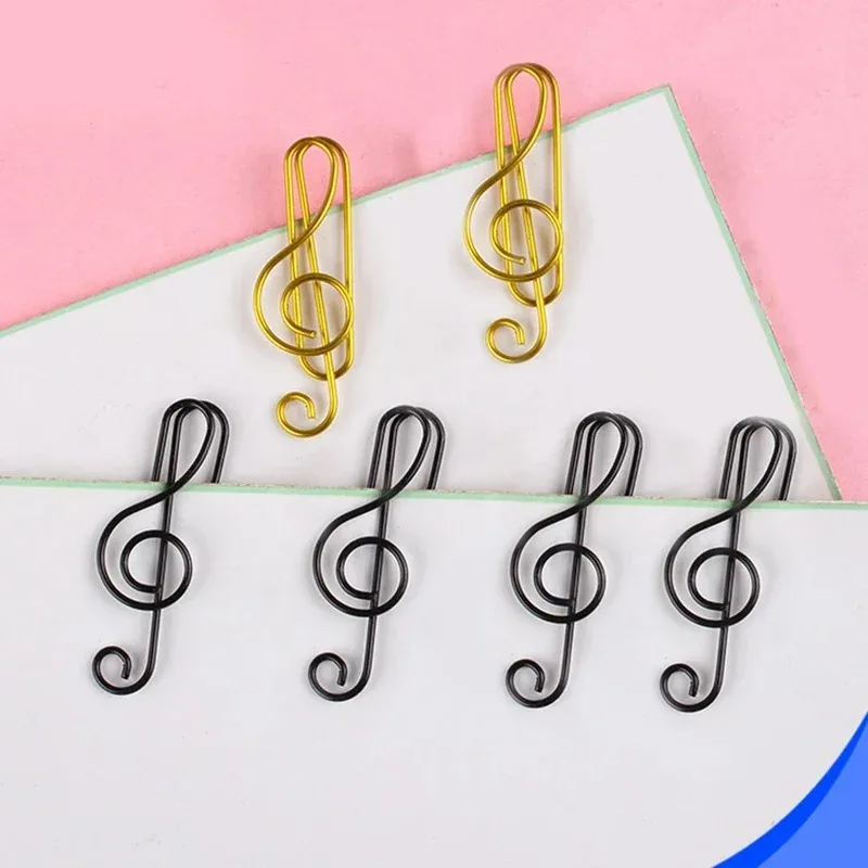 Trombone de marquage de dossier de musique en métal, pince à papier, signet, marijuana, fibre, notes, maison, école, fournitures de bureau