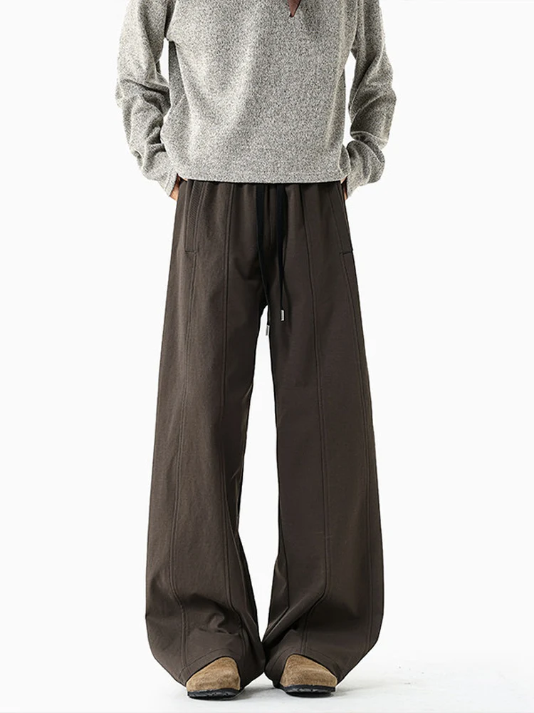 

American Retro Casual Men's Pants Autumn Winter New Sle Workwear Trendy Loose Straight Leg Trousers Large Size Polyester Fiber