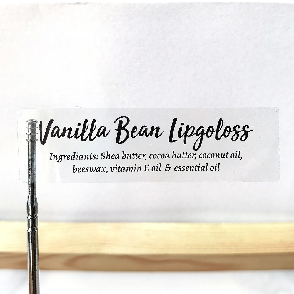 48pcs 20X70mm Lipstick Labels Gift Tags Customization Of Transparent Stickers Customized With Own Logo Handmade Items