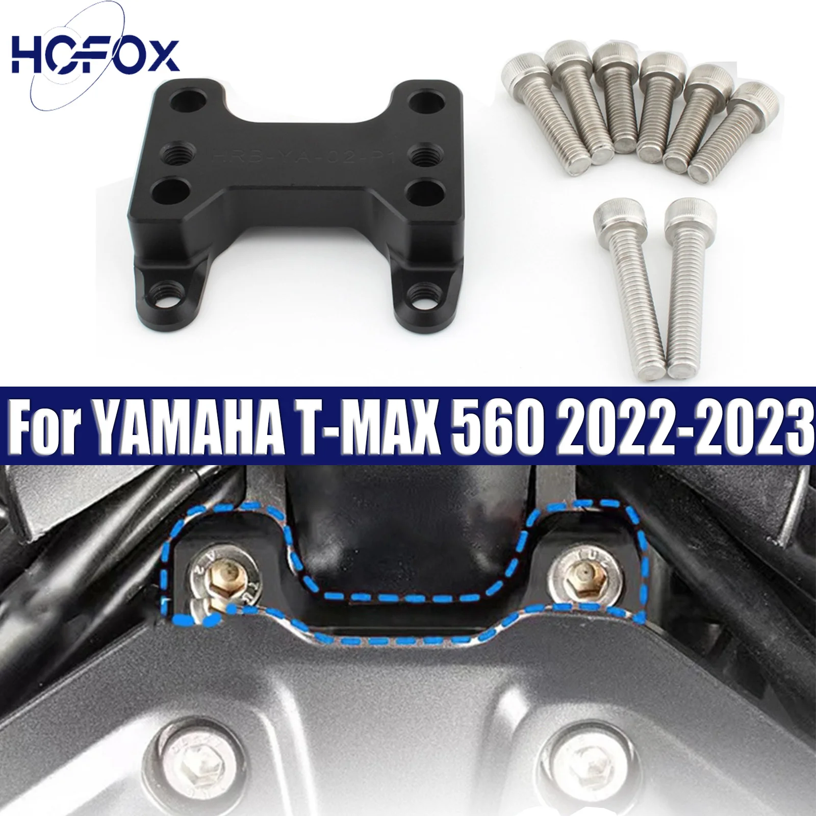 

Handlebar Risers For YAMAHA T-MAX 560 2022-2023 Aluminum Handlebar Tall Riser Mounts Kit