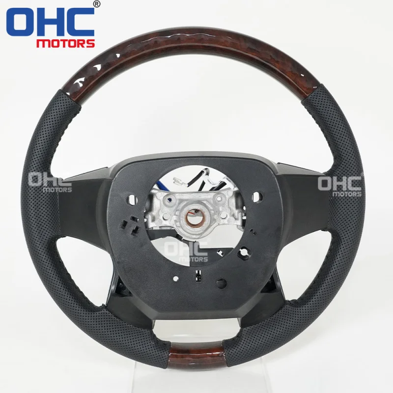 For Toyota Land Cruiser LC200,2015-2021， wood grain car steering wheel assembly For modification from old to new