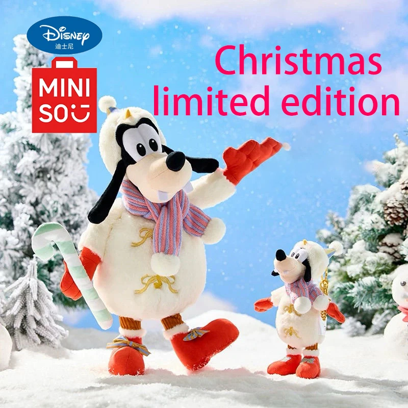 Miniso Disney wycofany z produkcji Zimowy Bałwanek Seria Goofy Goof kawaii Latająca Lalka Zawieszka Prezent Świąteczny Lalka Prezent Świąteczny