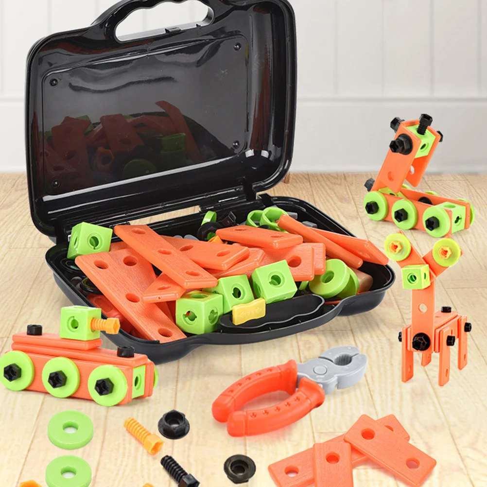 1Set Kinder Montage Mutter Schraube Kombination Pädagogisches Spielzeug DIY Kreative Werkzeug Kit für Praktisches Lernen und Erkenntnis