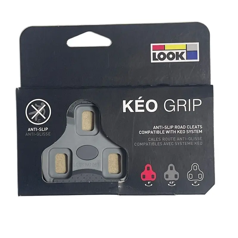 LOOK KEO Compatible Pedal Grip Cleats for Road Bike PLASTIC RED GREY BLACK