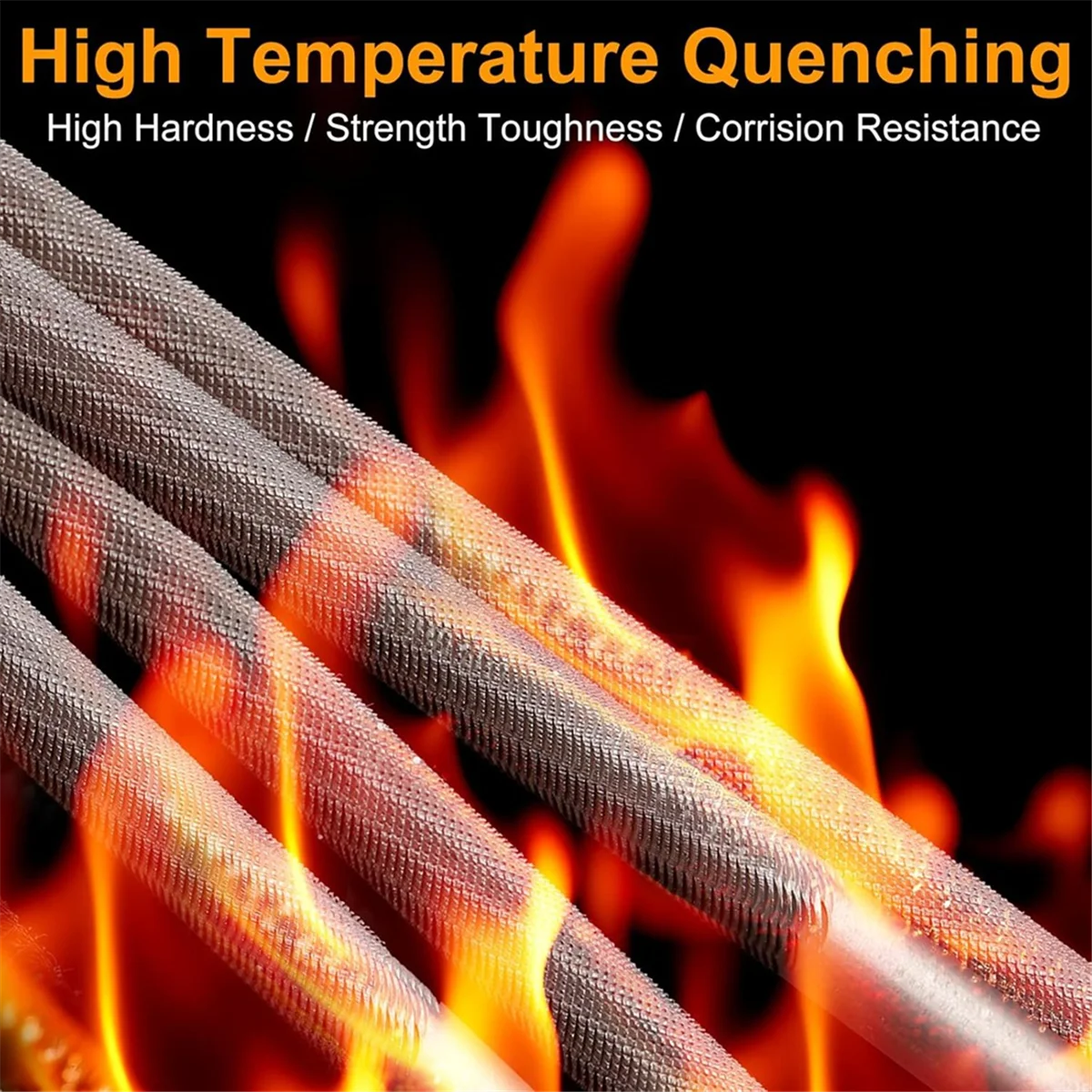 라운드 체인 샤프닝 파일, 체인톱 핸드 파일, IALJ-7 인치, 32 인치, 6 개, 3/8 인치 피치 체인