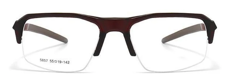YIMARUILI Sportbrillengestell für Herren und Damen, Aluminium, TR90, Halbrahmen-Brille, Federbeine, optische verschreibungspflichtige Brillen 5857 – Detail 13