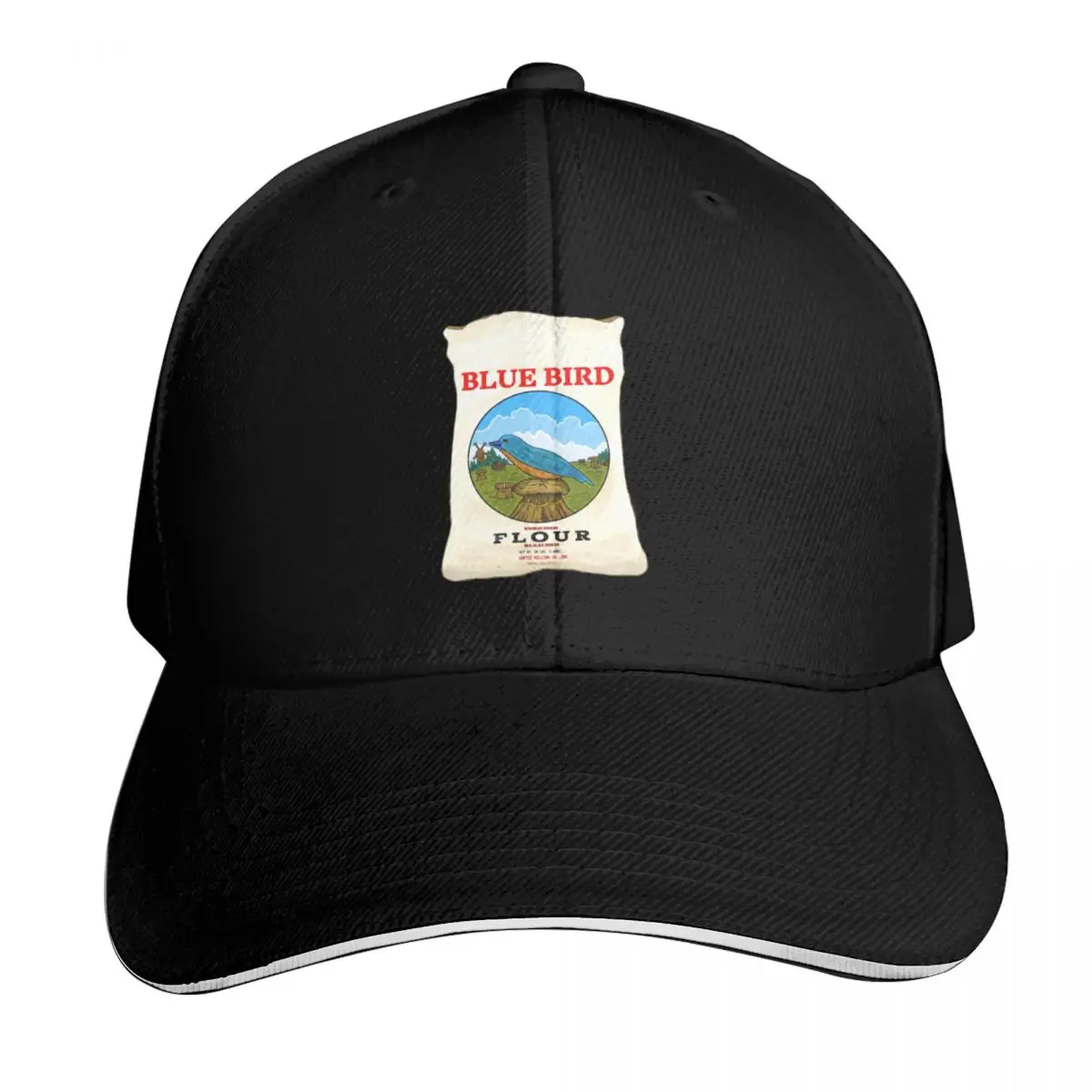 Blue Bird Flour Baseball Cap Breathable Mesh Back Adjustable Buckle Closure Moisture Wicking Quick Dry