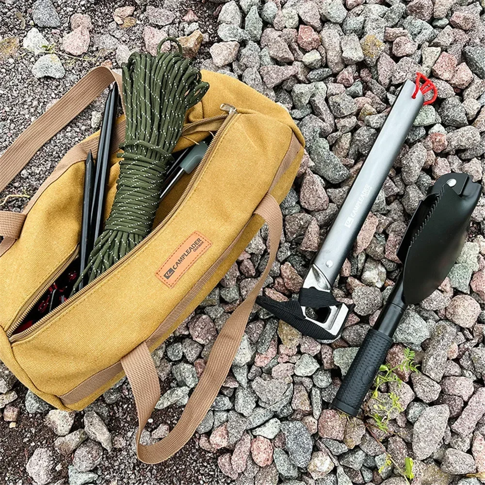 Tool Bag Canvas Utensils Ground Nail Bags Portable Tent Peg Nails Carry Storage Bag Tent Stake Organizer Camping Supplie