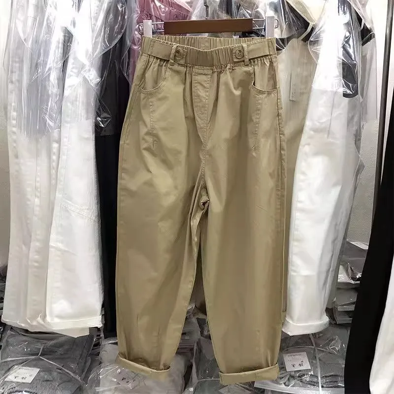 

plus Size 300 Pou Slimming Bla Casual Harlan Work Pants Men's Faion Loose High Waist Wide Leg Trousers for Youth