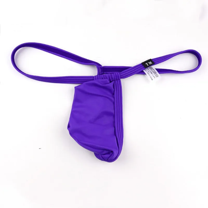 Men Large Pouch G‑String Thong Underwear Low‑Rise High Elastic Silky Breathable All‑Season T‑Back Panties For Male