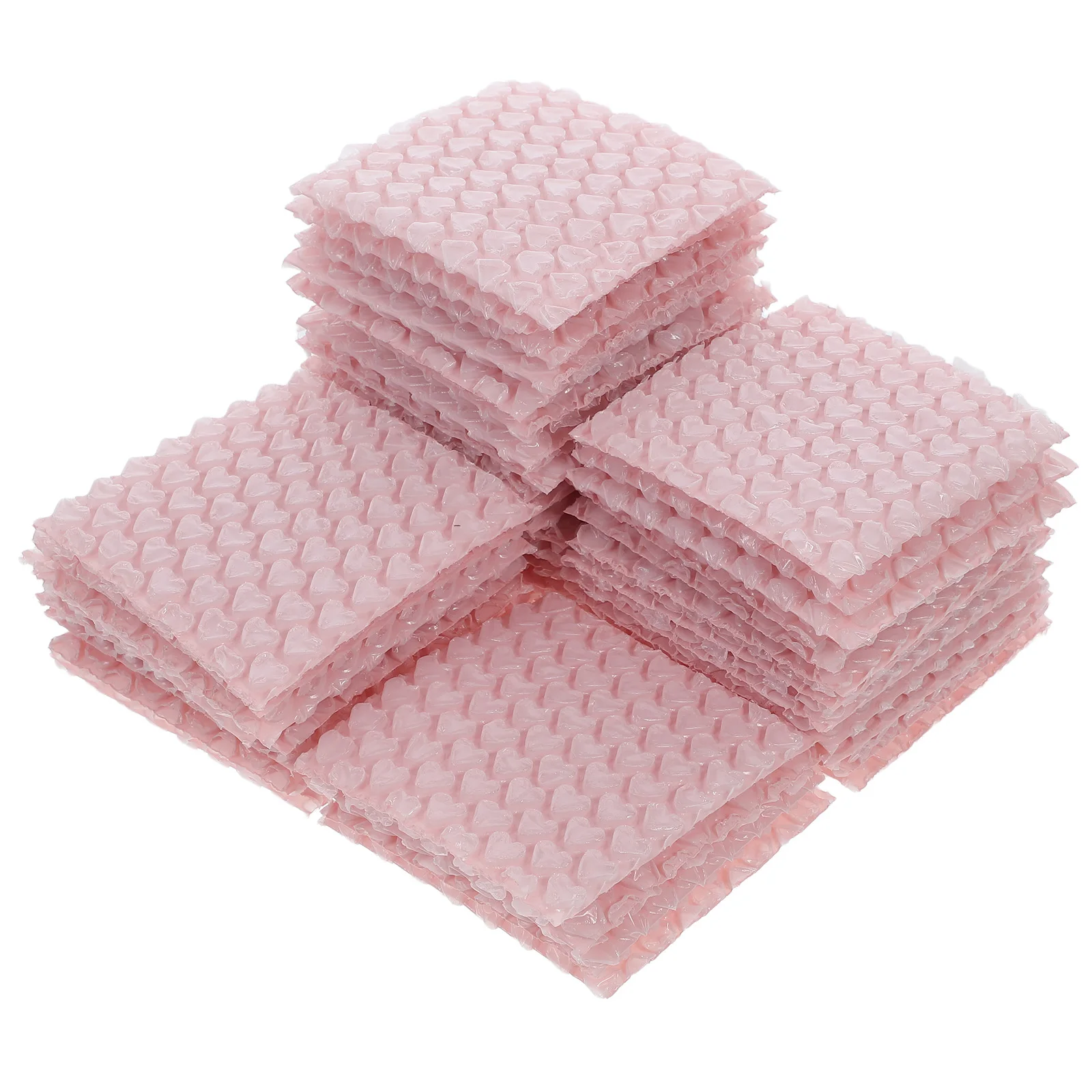 

50Pcs Pink Heart Shaped Envelopes Shockproof Packaging Protective Cushioned Mailing for Shipping