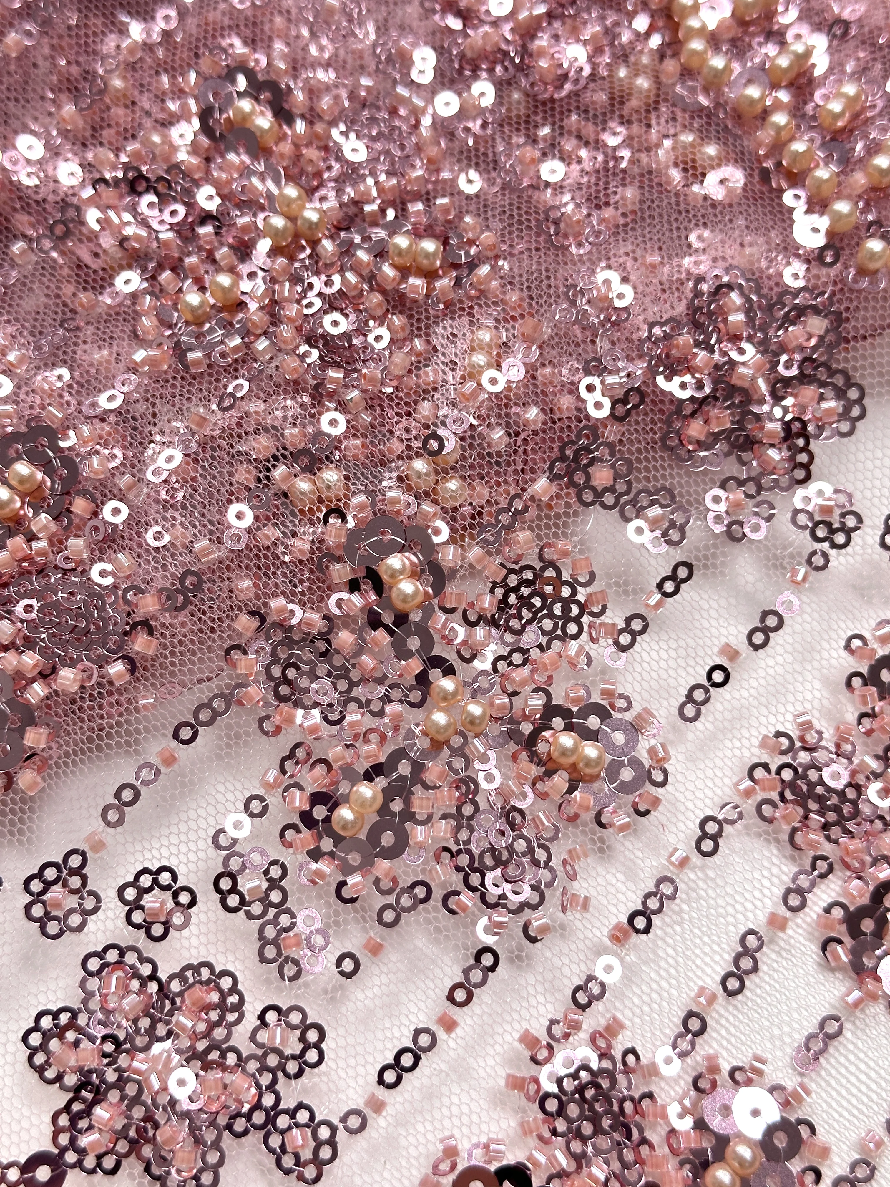 2026 luxe mesh tule kant stof pailletten met Franse zware kralen tule kant stof Nigeria voor bruiloft materiaal