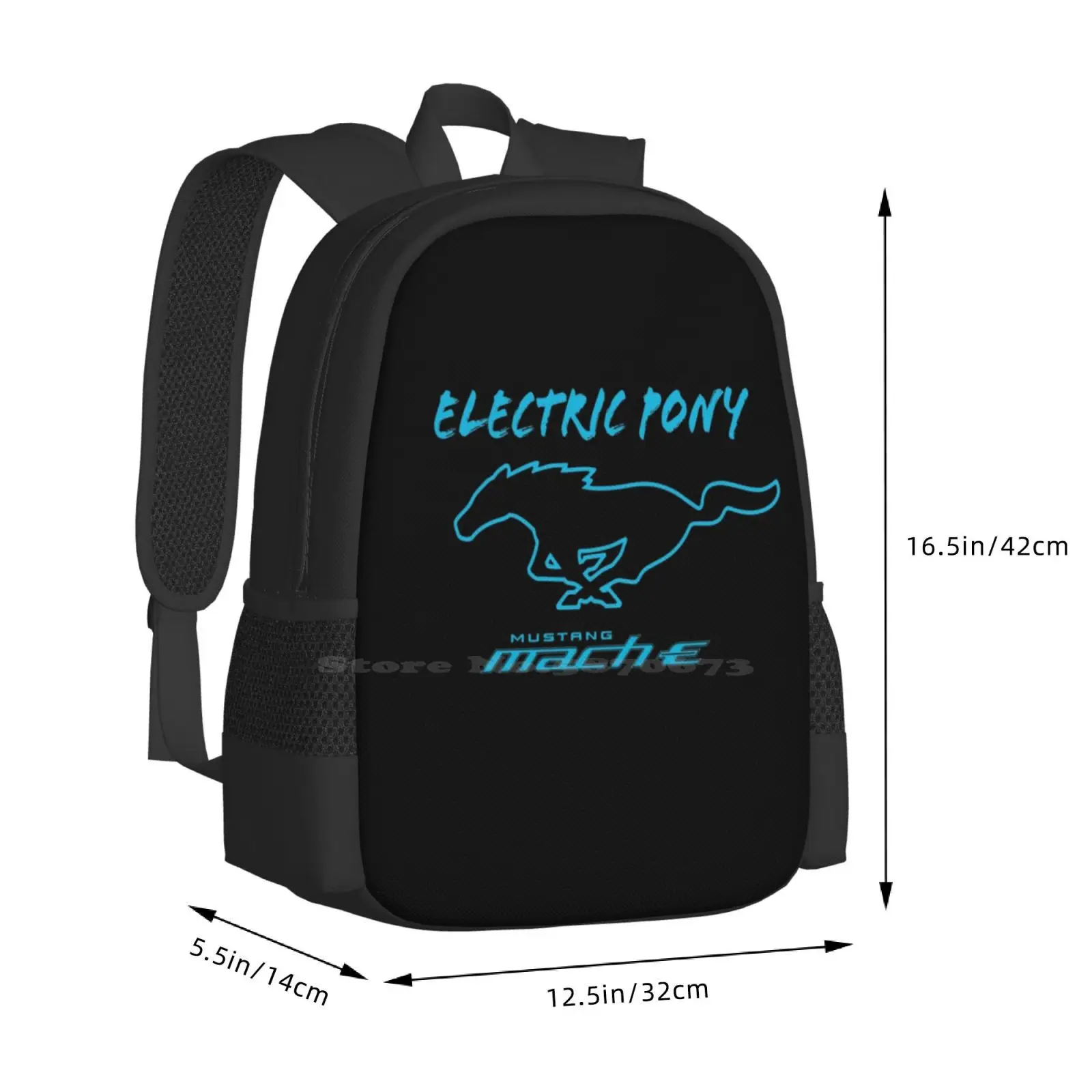 Electric Mach-E Large Capacity School Backpack Laptop Bags Mach E Mach E 1400