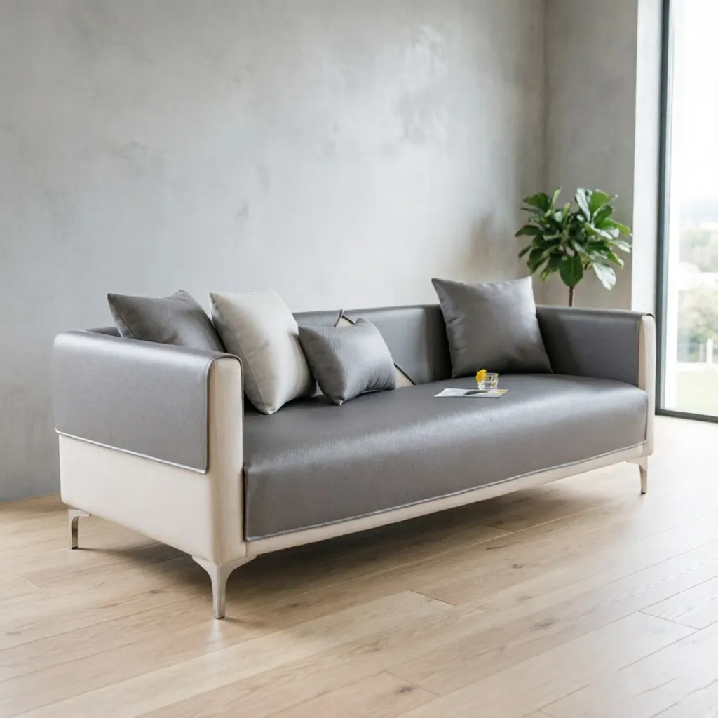 Ice Silk Sofa Cushion Summer Cold Feeling Summer Mat Accessible Luxury Fancy Non-Slip Cover Cover Cloth Cushion