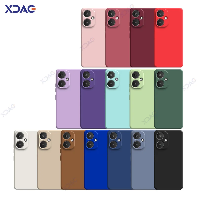 Original Mobile Phone Cases for Xiaomi Redmi 13R Redmi13R 5G 360 Soft Luxury Square Liquid Silicone Back Covers Waterproof Bags