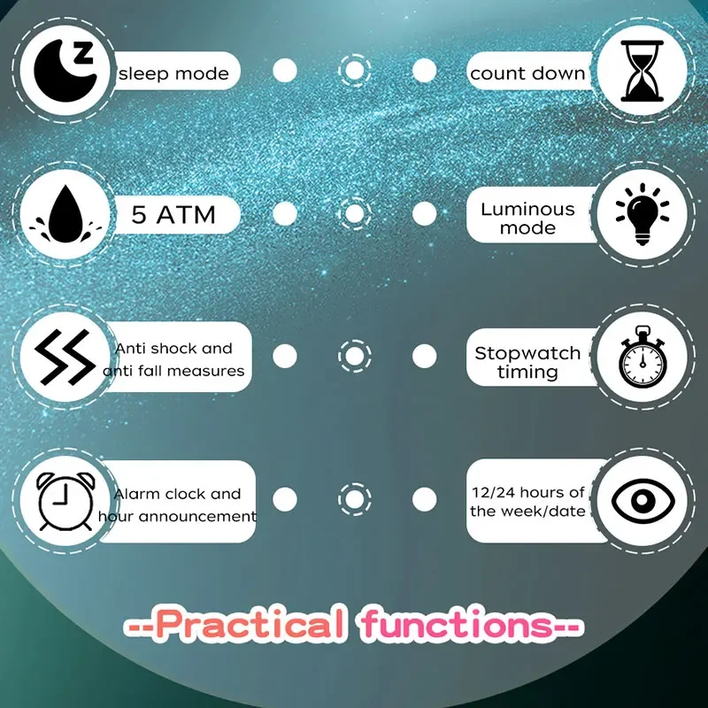 SANDA 남성용 디지털 시계 세련된 스포츠 손목시계 다기능 발광 스톱워치 카운트다운 방수 학생 전자 시계