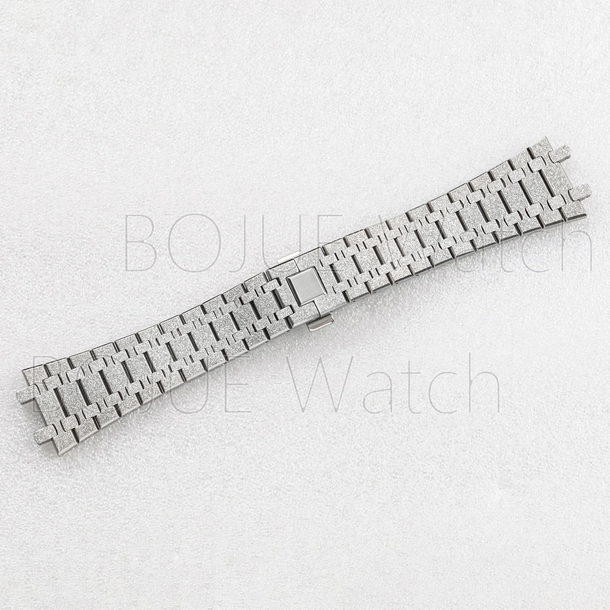 Uhrenarmband 26 mm Frost Voll Edelstahl Armband für AP ROYAL OAK 15400 15500 Armband Faltschließe Herrenuhrenteile