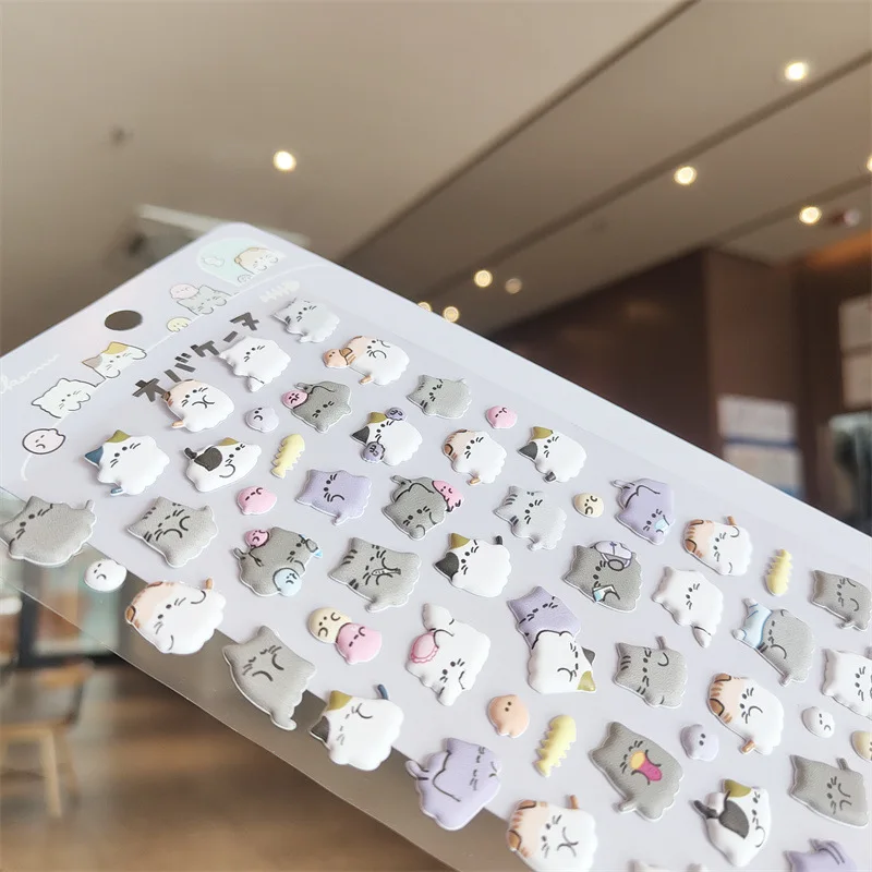 

Japanese Style Obakenu 3D Puffy Stickers Creativity Cartoon Reward Stickers Student Diy Suitcase Notebook Decoration Couple Gift