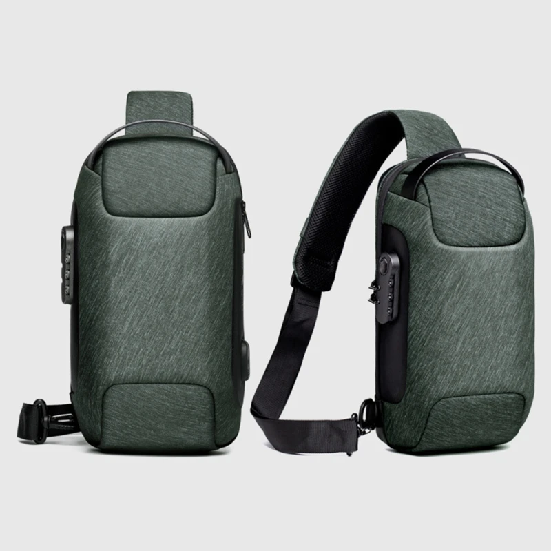 

Men's Multifunction Anti-theft Waterproof Oxford Crossbody Bag Shoulder Sling Bag Short Travel Messenger Chest Pack For Male