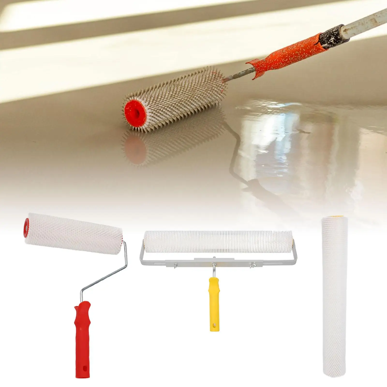 Reliable Spike Roller Universal Defoaming Brush for Cement and Epoxy Floor Leveling Applications