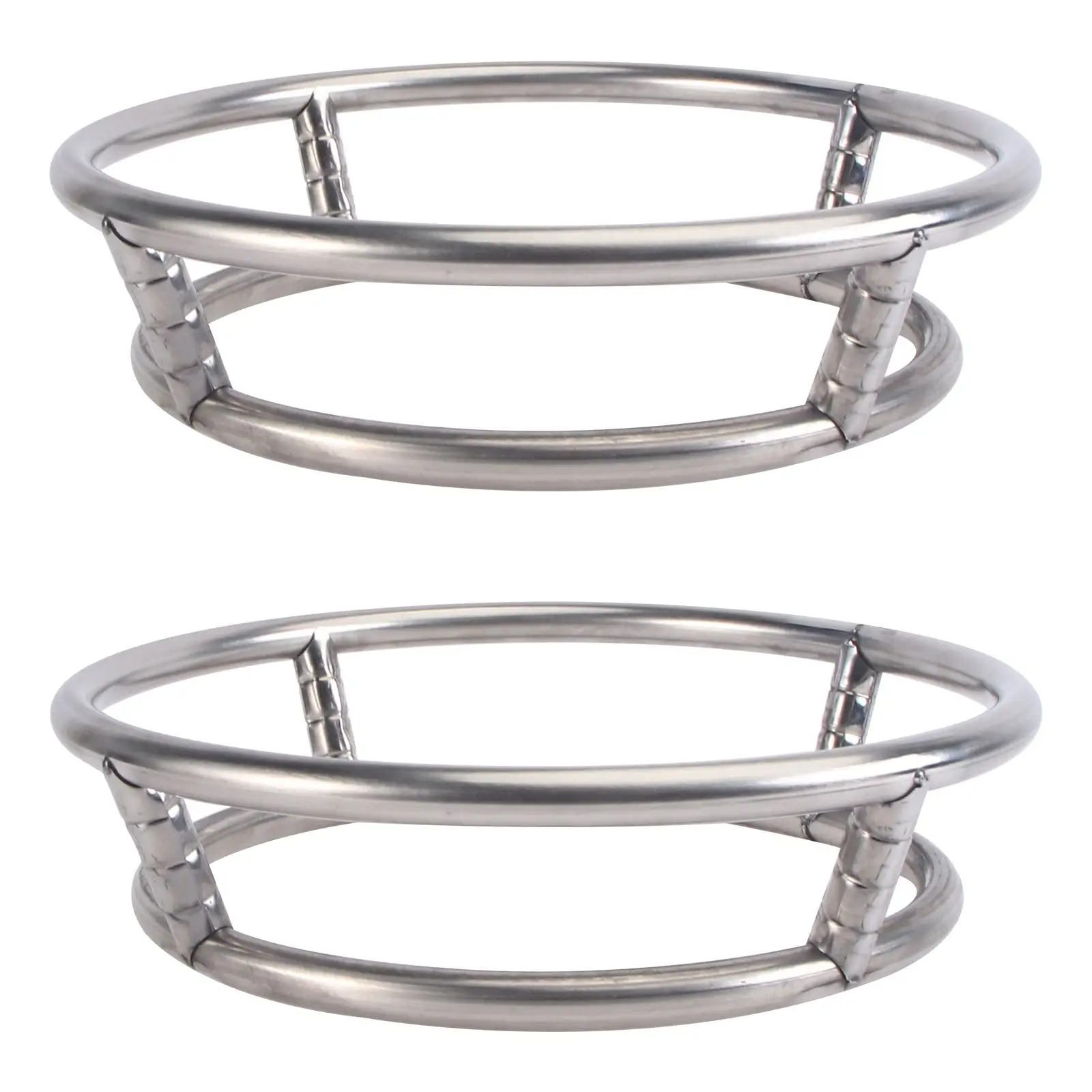 

2 Pcs Wok Rack Stainless Steel Pot Holder Kitchen Accessory Round Design Stable Frying Pan Stand High Quality Frame Hot Pot