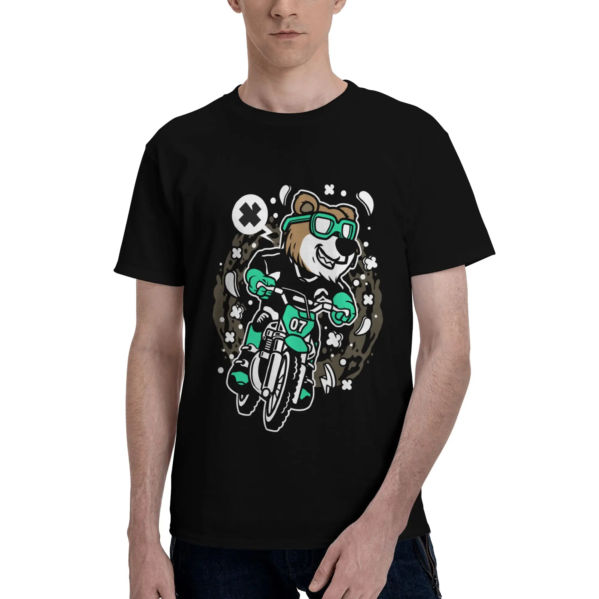 Green And White Abstract Pattern Print Men T-Shirt Clothes Sport Tee Shirt Short Sleeve Summer Casual Fashion Loose