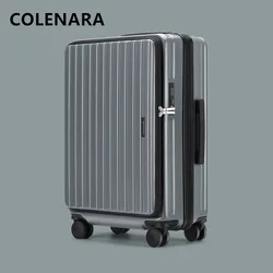 COLENARA Travel Suitcase New Side Opening Boarding Box Expandable Trolley Case 20 Inches Password Box 24 