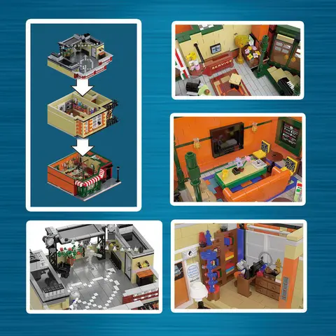 Central Perk Big Bang Theory modulära byggstenar 10189 89106 DIY-leksaker Barnfödelsedag Julklappar Kompatibel MOC-34463 8 best sales Lego Central Perk - №2