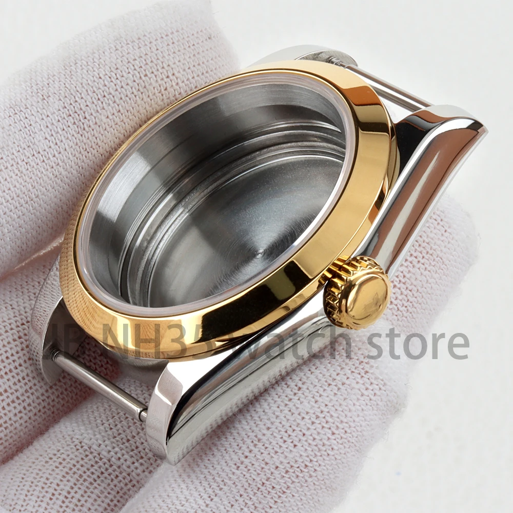 36/39mm Nh35 Cassa per orologio Vetro zaffiro per Seiko Nh35 Nh36 Movimento 316L Solido acciaio inossidabile Datejust Cassa Accessori per orologi