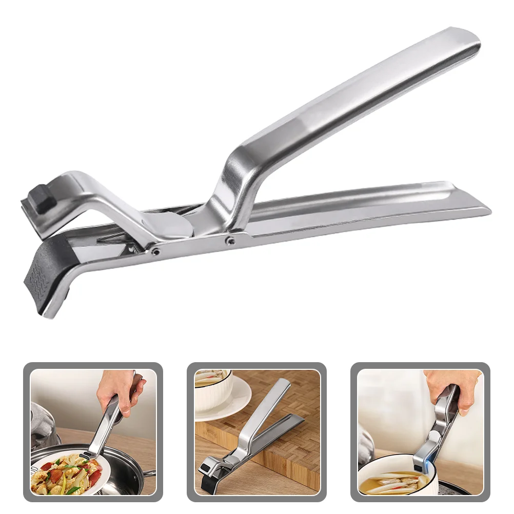 

Deep Fryer Anti-scald Clip for Bowl Hot Dish Gripper Clamp Silver Pizza Pan Pot Lifter