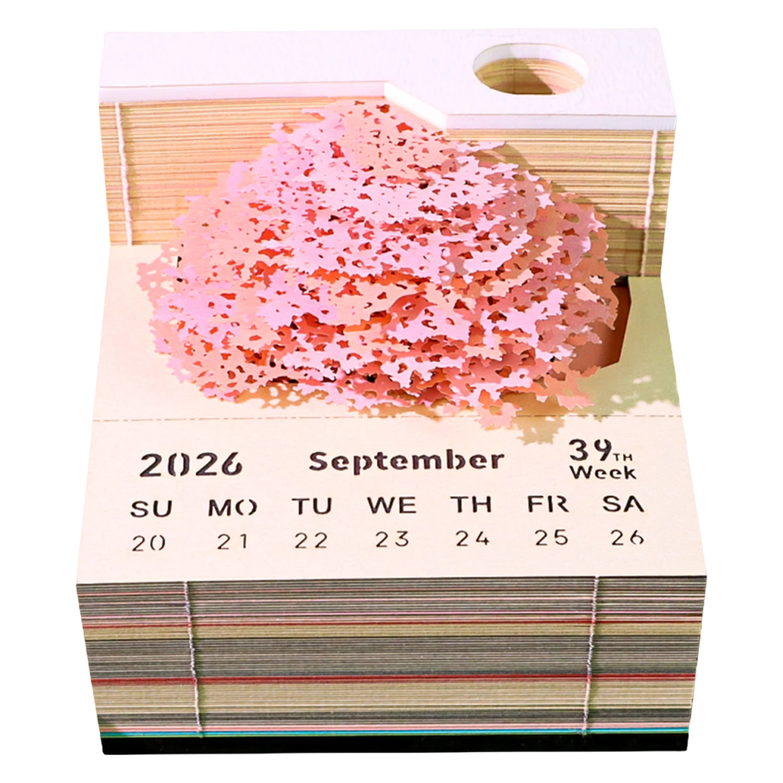 

Time Piece Calendar 2026 Desk Calendar 3D Calendar 2026 Paper Carving Art Memo Pad Notepad Christmas Gift for Colleague Friend