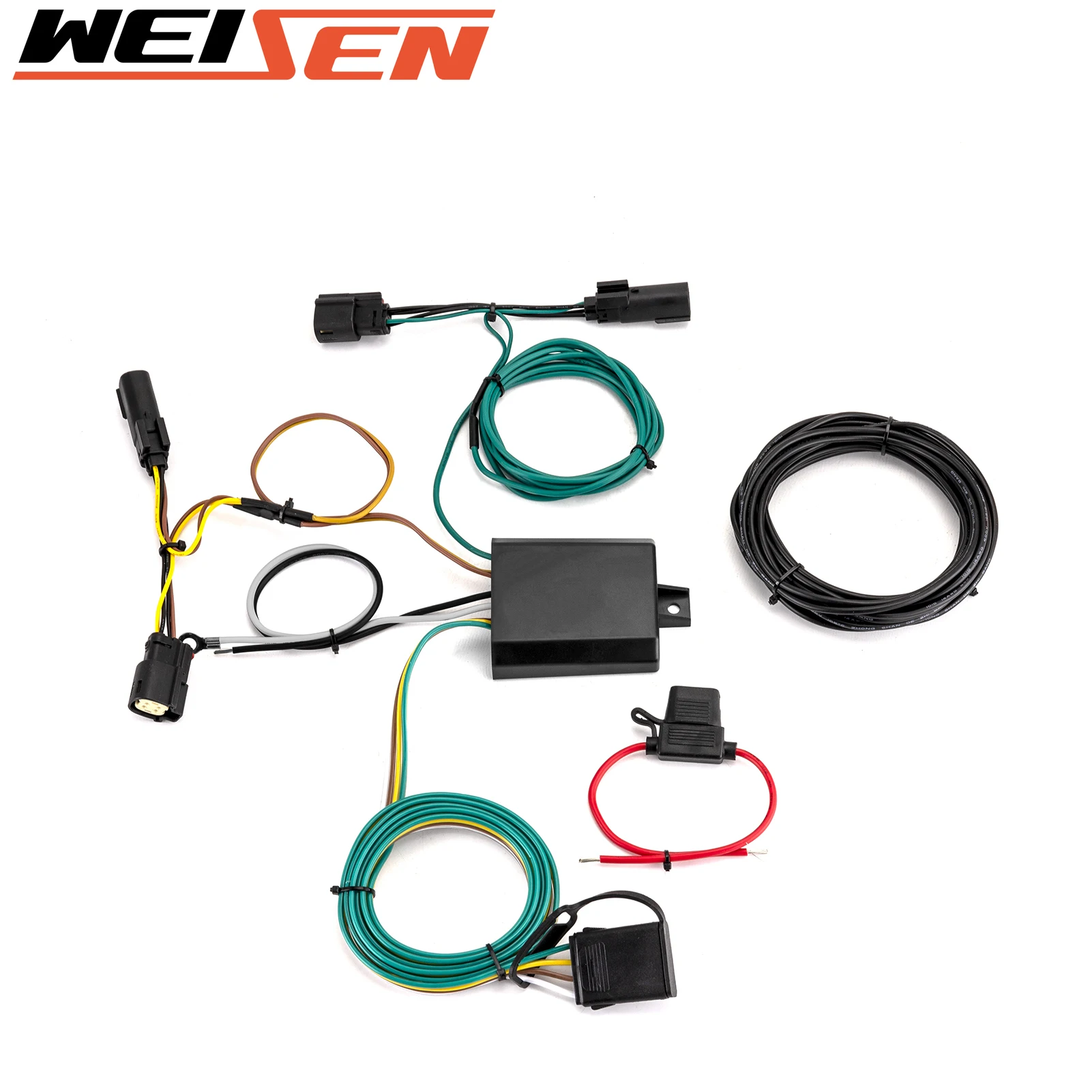 

Vehicle-Side 4-Pin Trailer Wiring Harness Connect Trailer Taillight Brake for 2015-2024 Ford Transit-150 250 350, E-Transit