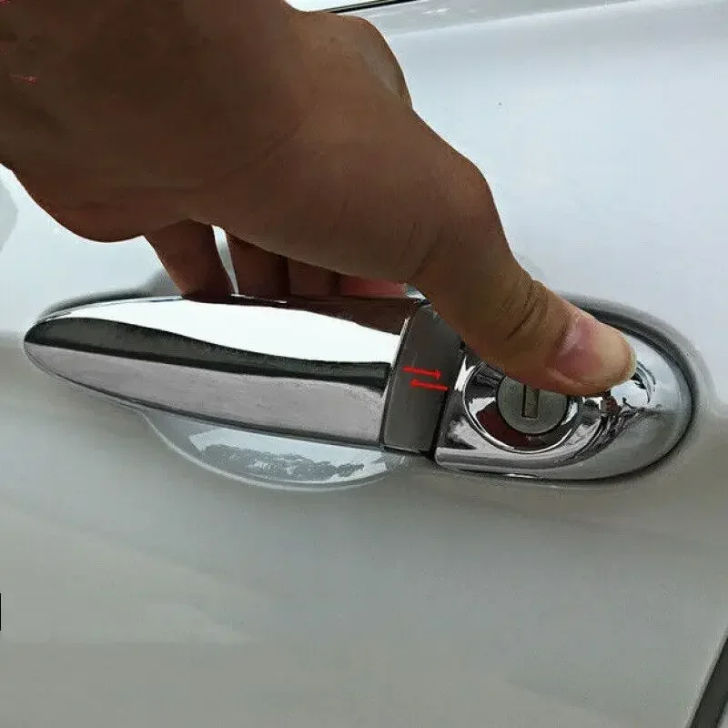 สําหรับ BMW X5 E70 2008-2013 Glossy Black Chrome ประตูรถฝาครอบสติกเกอร์ Trim จัดแต่งทรงผมอุปกรณ์เสริมอัตโนมัติ